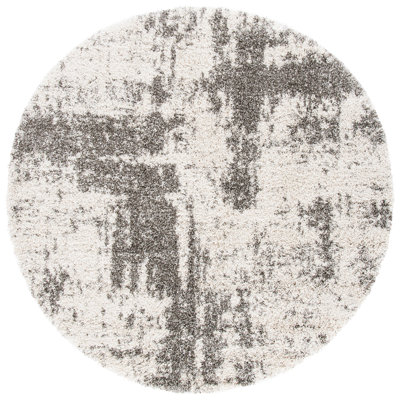 Abstract Ivory / Grey Area Rug