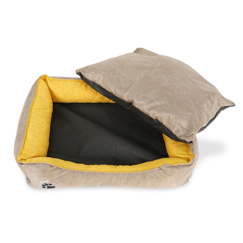 Panier de support pour chien, Brun/jaune, Très grand (l 36,2 po x P 26,8 po x H 8,7 po)
