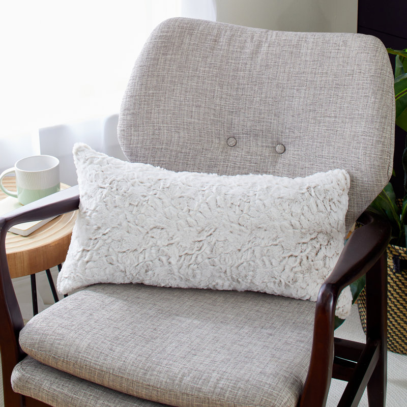 Throw Pillow, Fauxchilla Fawn, 6" x 20"