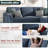 79'' Upholstered Sofa With Ottoman-463322414