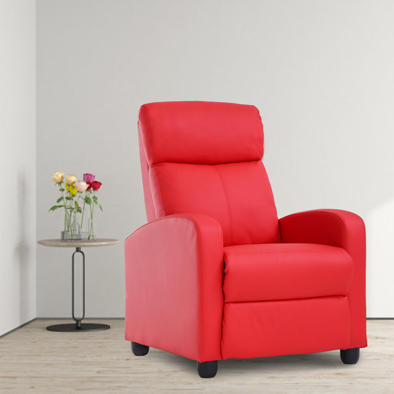 Fauteuil inclinable simple en cuir synthétique PU Fauteuil inclinable manuel Moderne Détente Fauteuil inclinable Mobilier de cinéma maison avec dossier Accoudoir à dossier