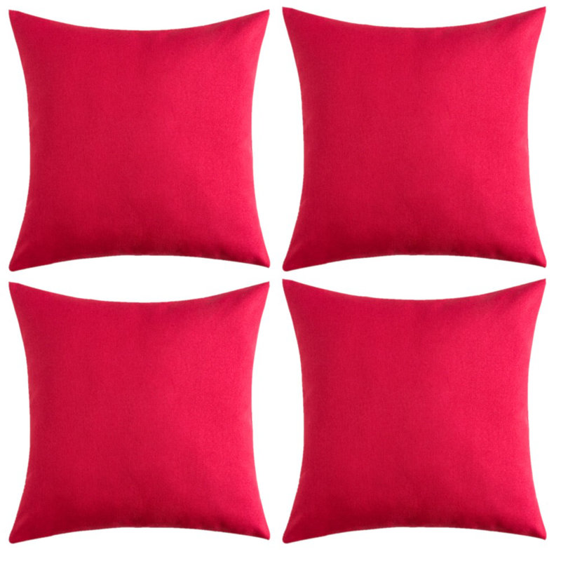 Balough Outdoor Reversible Pillow Cover, Red