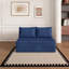 Canapé-lit modulaire modulaire, velours côtelé bleu, sans assemblage-841871673