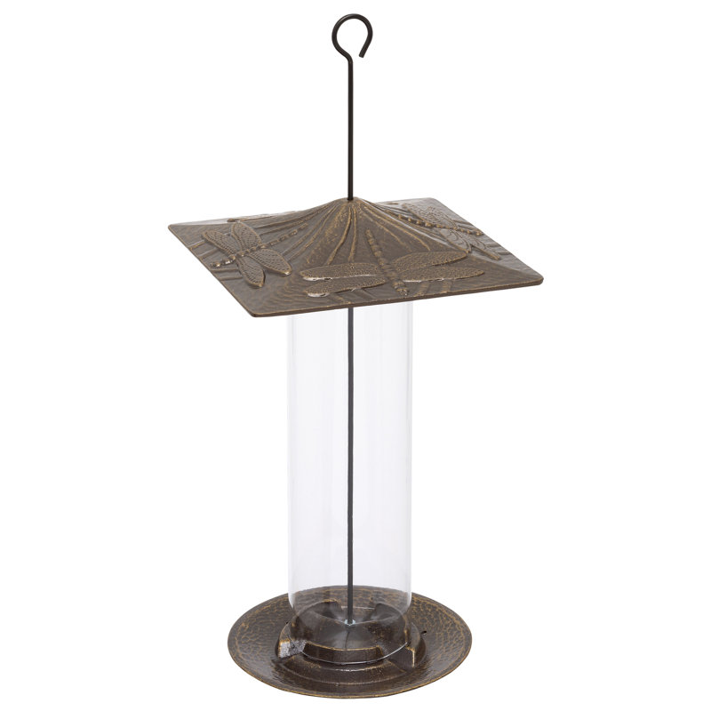 Mangeoire à oiseaux Dragonfly Tube, Bronze français