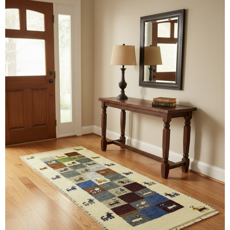 Jabreon Wool Checkered Indoor Rug