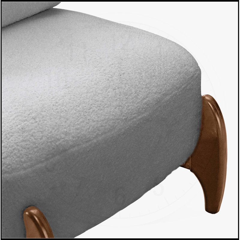 Chaise de loisirs en bois massif avec assise et dossier moelleux, design simple et moderne pour le salon ou la chambre à coucher, gris