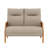 48" Upholstered Loveseat Sofa With Rattan Arms-1857826725