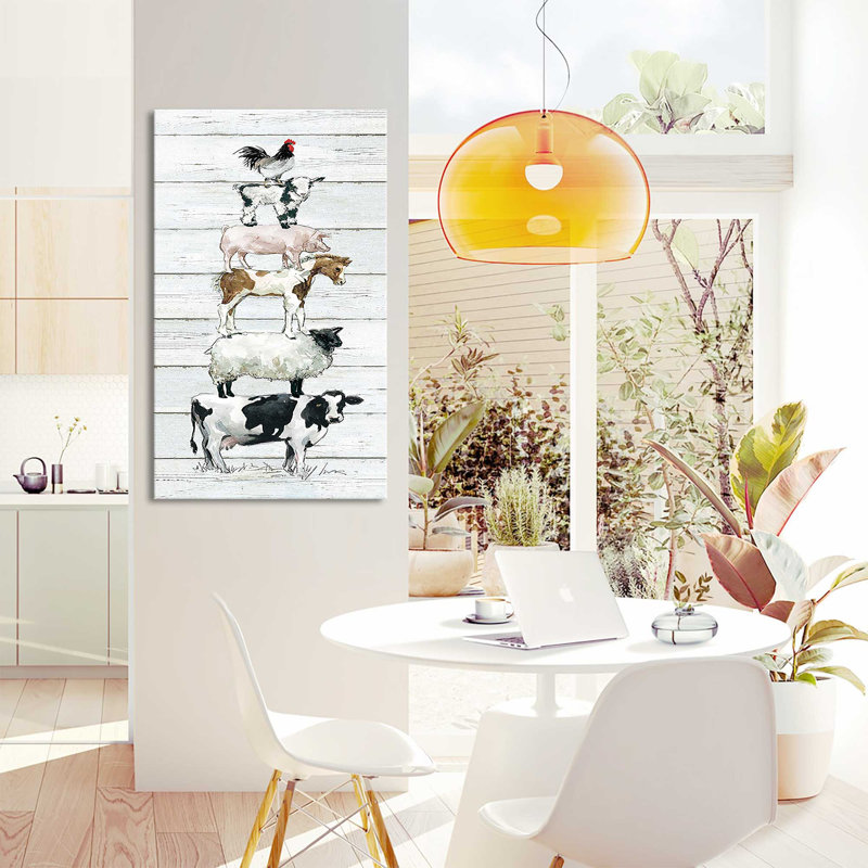 «Farm Stack» par Carol Robinson - impression, Toile tendue, H 40 po x l 24 po x P 1,5 po