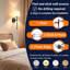 Ensemble de deux appliques murales à piles avec télécommande, luminaire mural sans cordon à intensité variable avec abat-jour en tissu, 3 modes de couleurs et réglages RVB, pour le salon de la chambre à coucher, y compris les ampoules