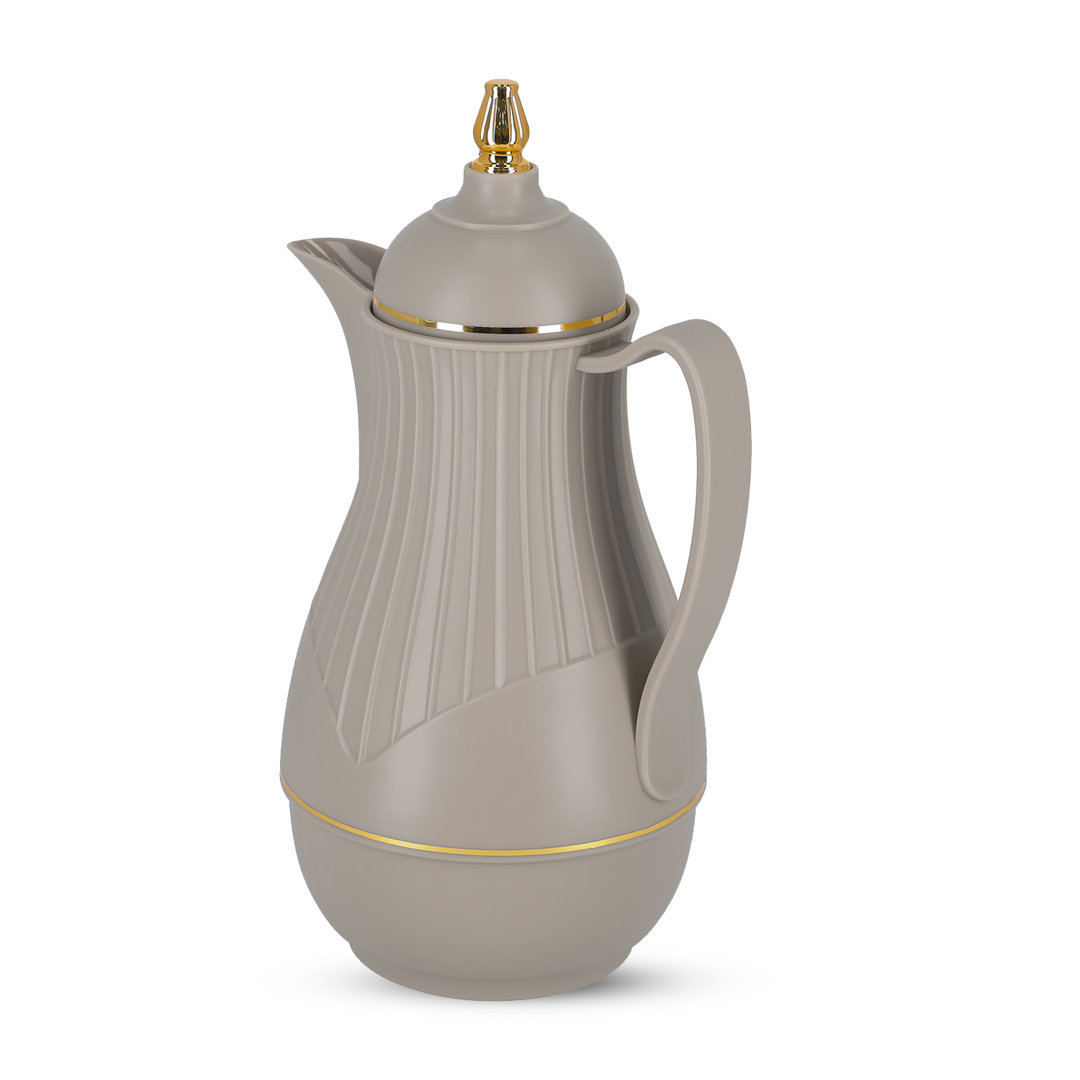 Royalford Glass Vacuum Flask, Vacuum Insulated Tea Carafe 1000ML -Heat & Cold Retention, Thermal Insulated Airpot