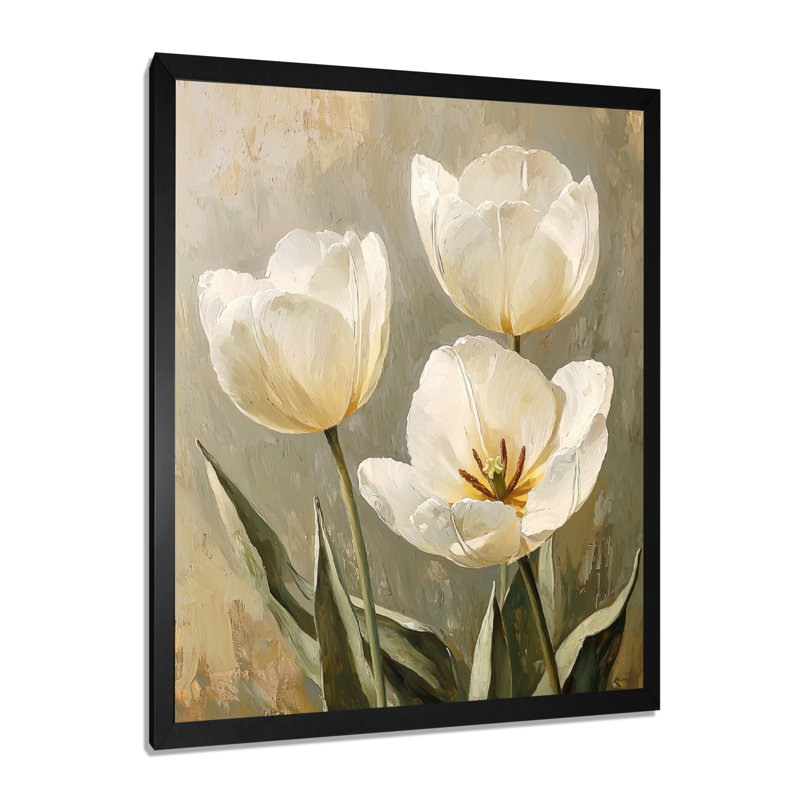 Gottsche - Décoration murale florale, Noir, H 20 po x l 12 po, Reproduction encadrée d'une seule photo