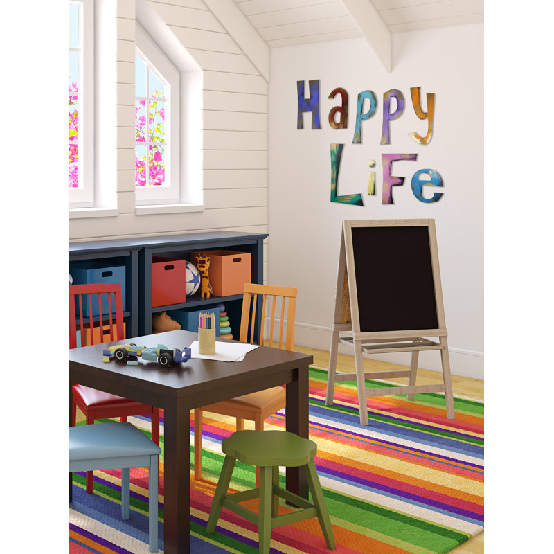 Décalcomanie murale happy life