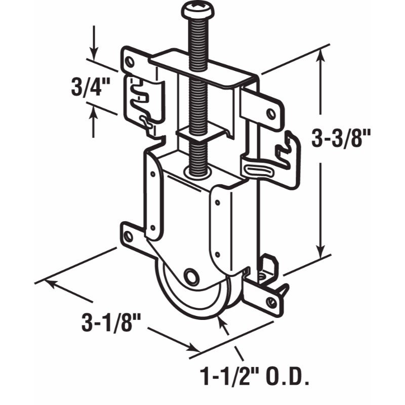 Rouleau de porte de garde-robe Prime-Line