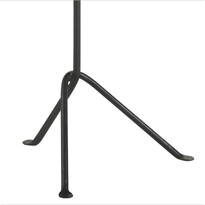 Table d'appoint brun foncé et bronze industriel avec pieds en trépied