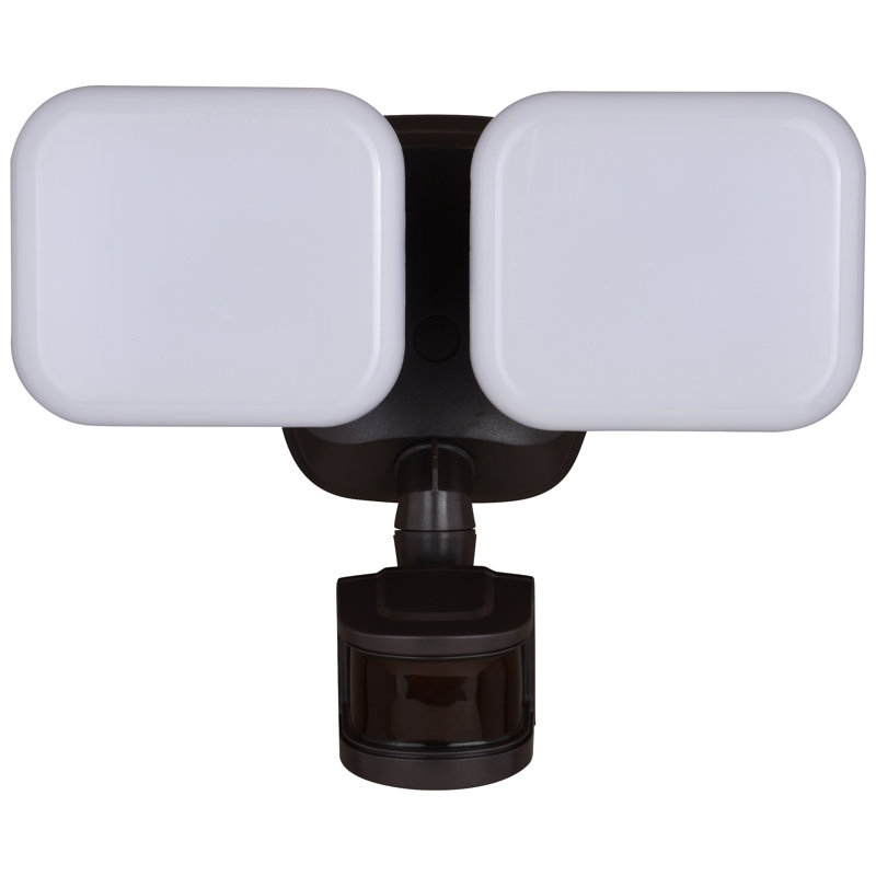 Kurman 2 Light LED Outdoor Motion Sensor Adjustable Security Flood Light Bronze