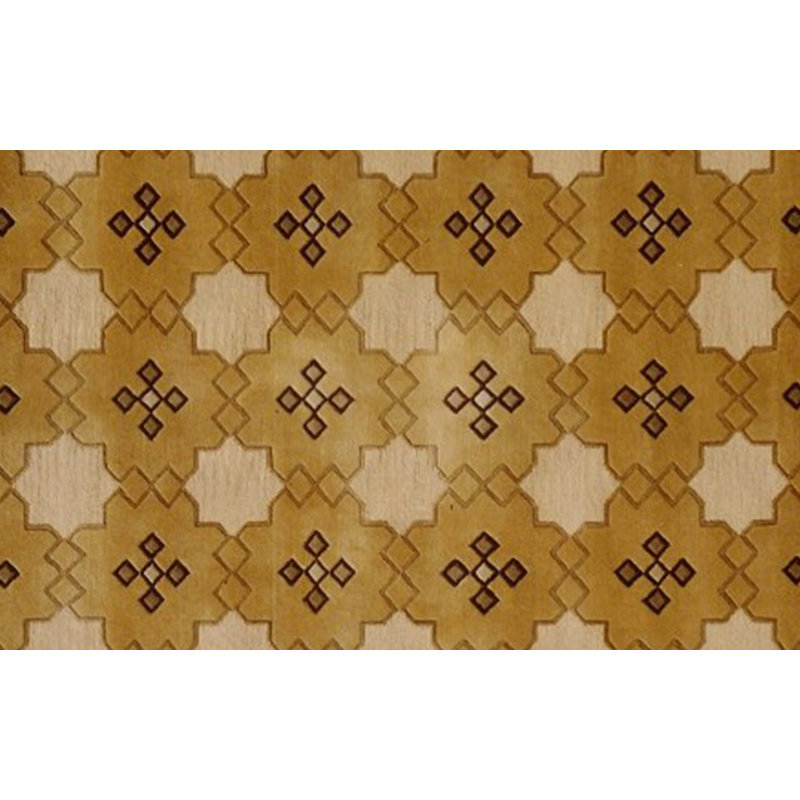 Tapis de zone en laine 5 pi x 8 po one-of-kind à la main noué la Lamanna