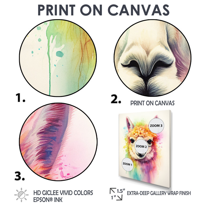 Cool Alpaca Portrait - reproduction d'art mural Alpaca, Cadre flottant noir, H 20 po x l 12 po