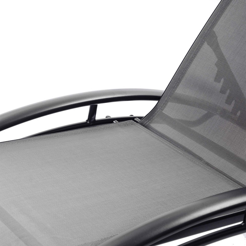 Chaise longue d'extérieur en métal Emolene, gris