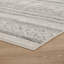 Washable Living Room Motif Traditional Area Rug – Soft Polypropylene Weaving, Low Pile, Non Slip Cotton Backing for Elegant Indoor Spaces, Grey-2127896726