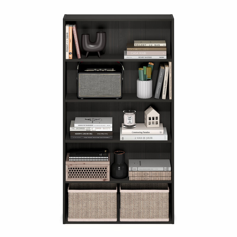 Basic 110.9cm H x 59.99cm W Standard Bookcase, Espresso