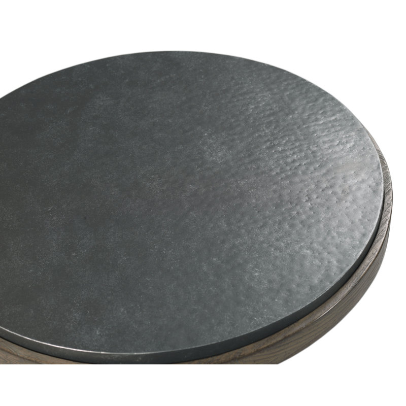 Table de bout à piédestal en métal