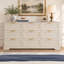 Commode 9 tiroirs, commode moderne l 63 po avec poignée en métal-67020795