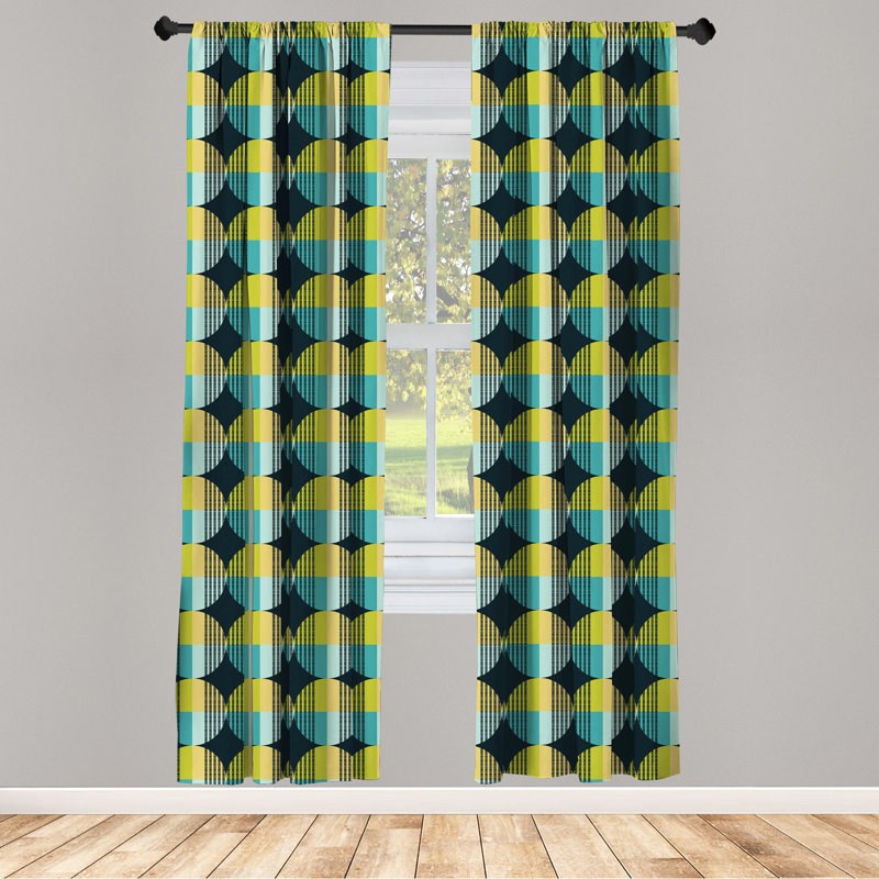 Abstract Ornate Drawings Semi-Sheer Rod Pocket Sliding Panels, 28" x 84"