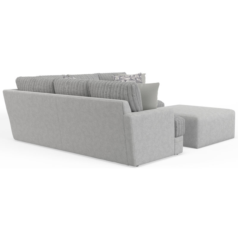 Titan - 2Pc Sectional With Comfort Coil Seating, 40" Cocktail Ottoman And 8 Accent Pillows Included