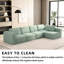 Modulaire en U avec méridienne Canapé-lit à ressorts en mousse compressée. Détente tendance. Canapé-lit modulaire sans assemblage requis. Modulaire personnalisable. Ressorts mémoire. Installation. Relaxant