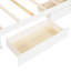 Lit superposé Twintwin avec 2 tiroirs de rangement, plateforme de sommeil blanche et stable idéale pour l'organisation de la chambre à coucher