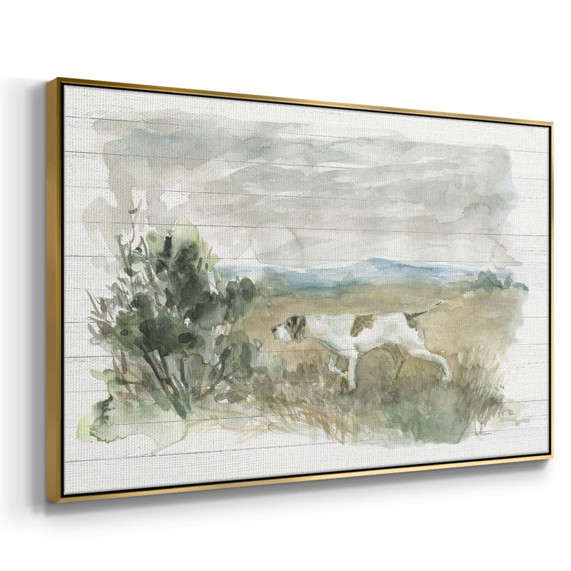 " On Point ", Gold, 27" H x 41" W x 2" D