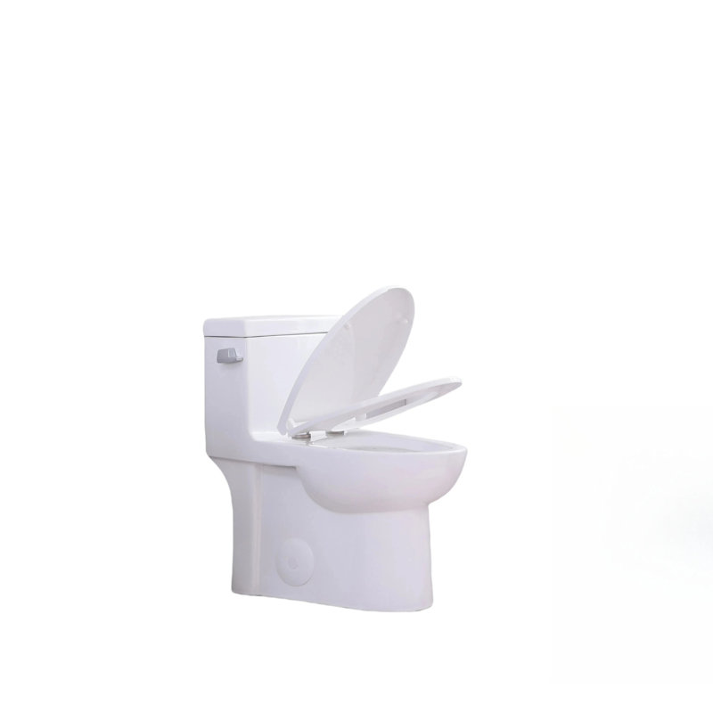 Water Saving 1.28 Toilet, Elongated Comfortable Design, Seat, 1000 Gram Flushing, Gloss White 003S, Floor Mounted Bathroom Facility Appliance