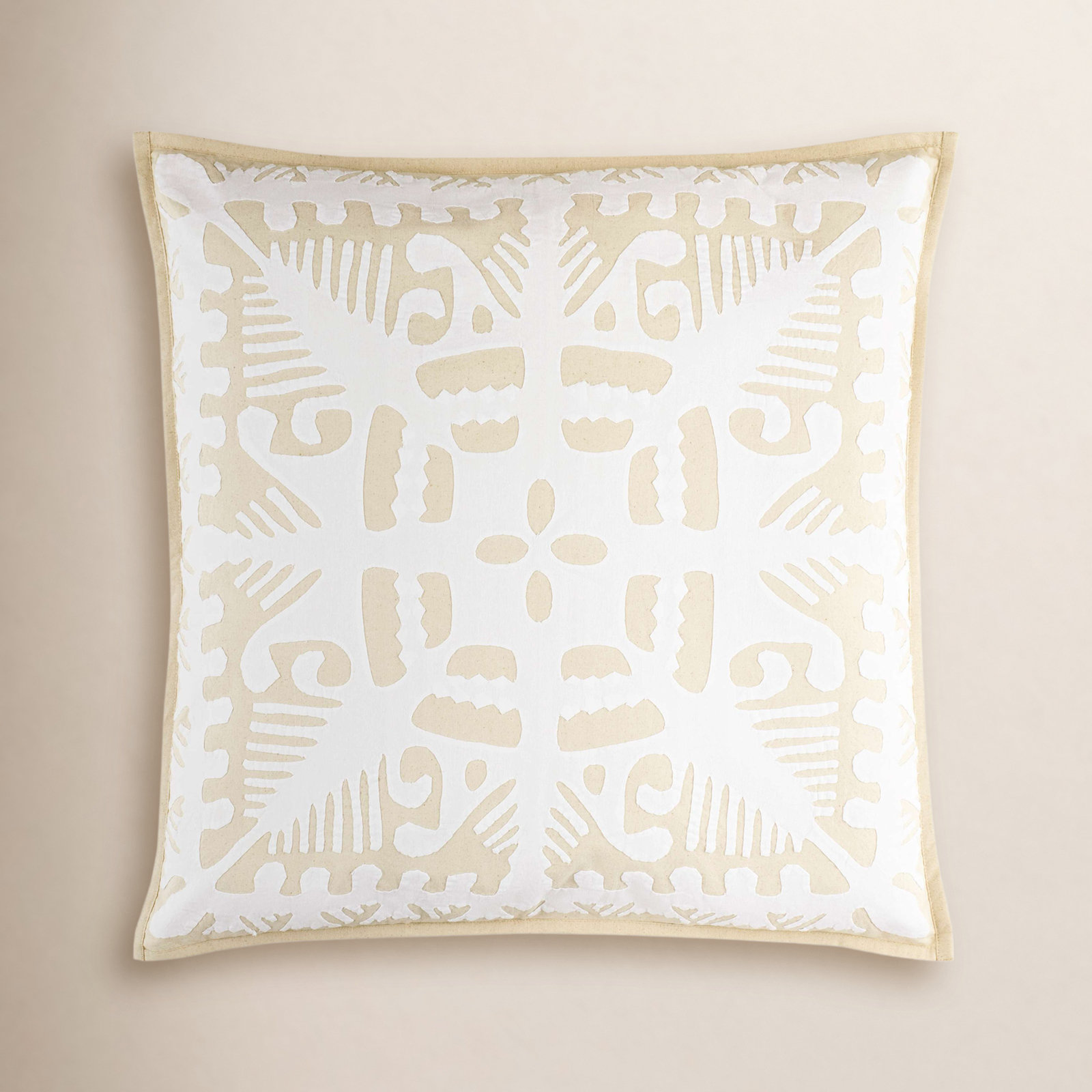 Knight Wood Cotton Shams, Euro, Natural