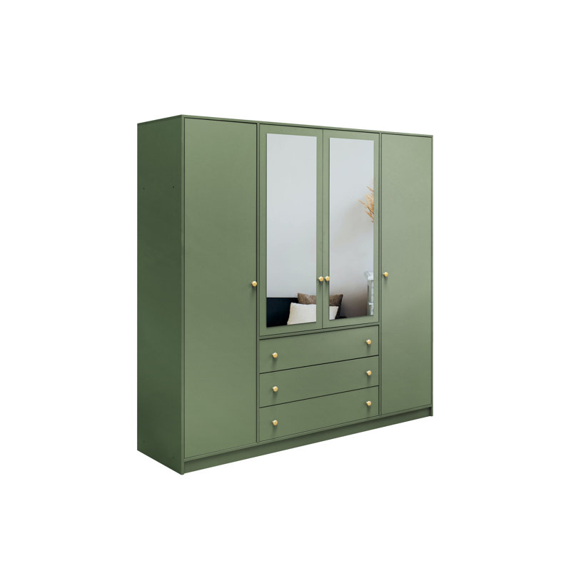 Blathnaid Manufactured Wood Wardrobe, Bottle Green