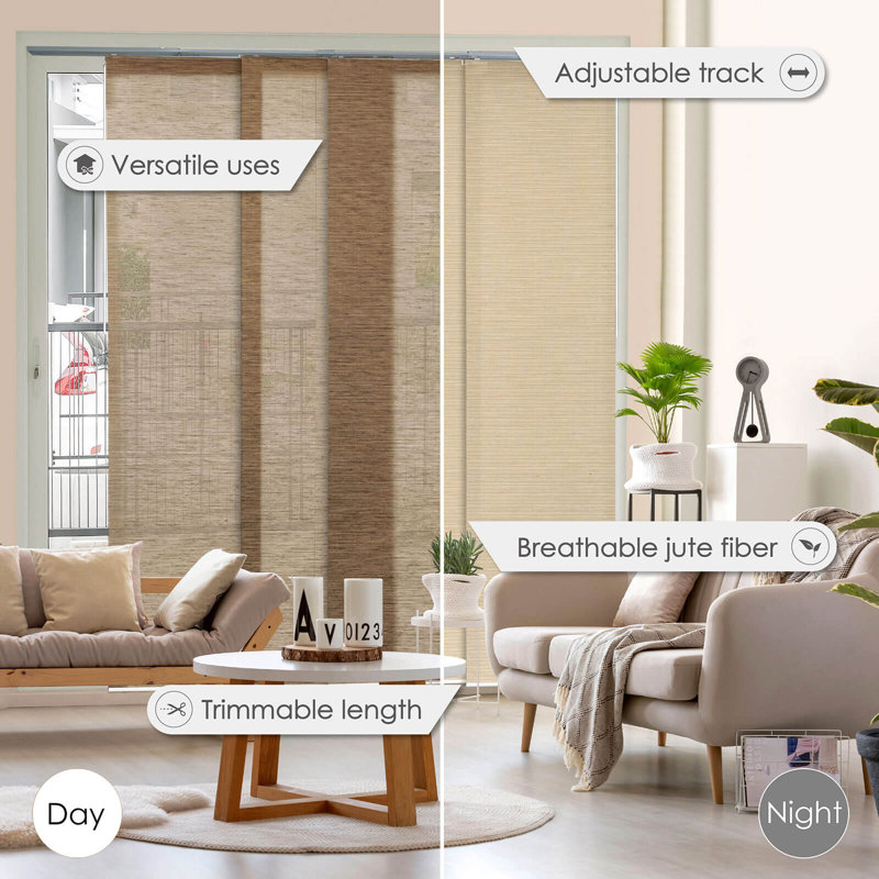 Semi Sheer Vertical Blind, Brown