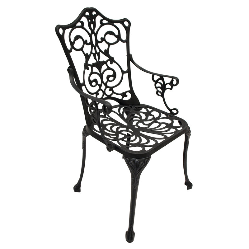 Outdoor Patio Dining Armchair, Antique Grey