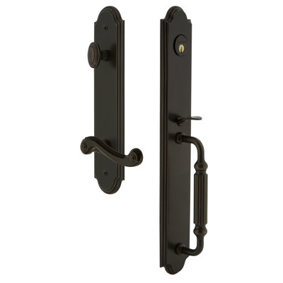 Arc One-Piece Complete Inactive Dummy Handleset with F Grip and Newport Lever