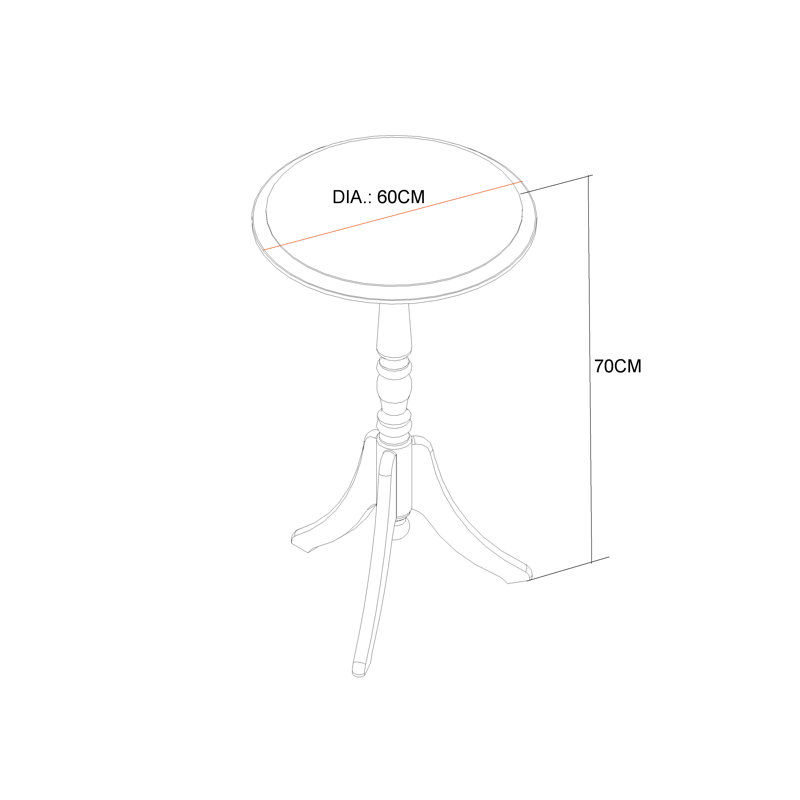 Allevard Pedestal End Table