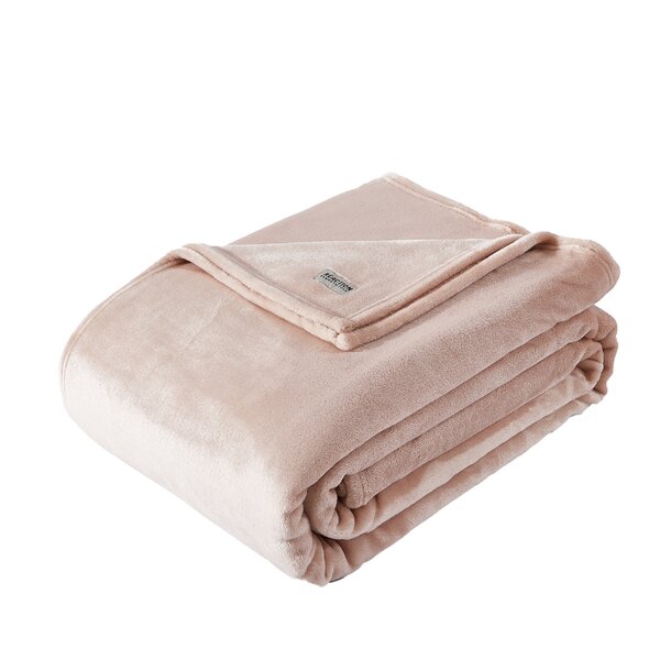 NC King Size Blanket 2 Ply Thick Warm Plush Bed Blanket for Winter, 10lbs,  Beige Floral, 85x93 