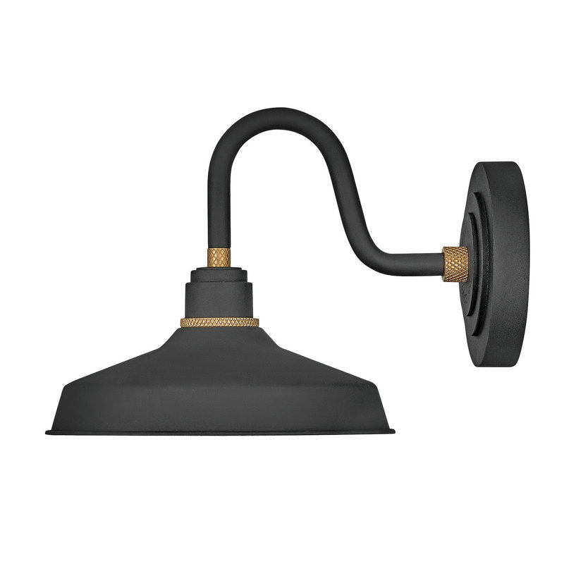 Velarie Aluminium Wall Light, Textured Black, 15.5" H x 12" W x 30.5" D