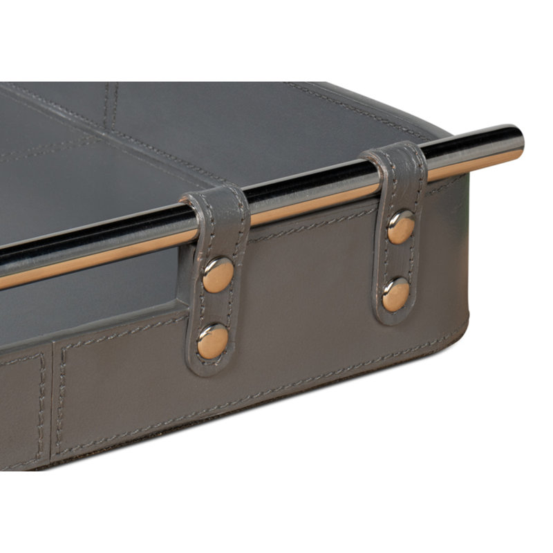 Shagreen Decorative Tray, Gray