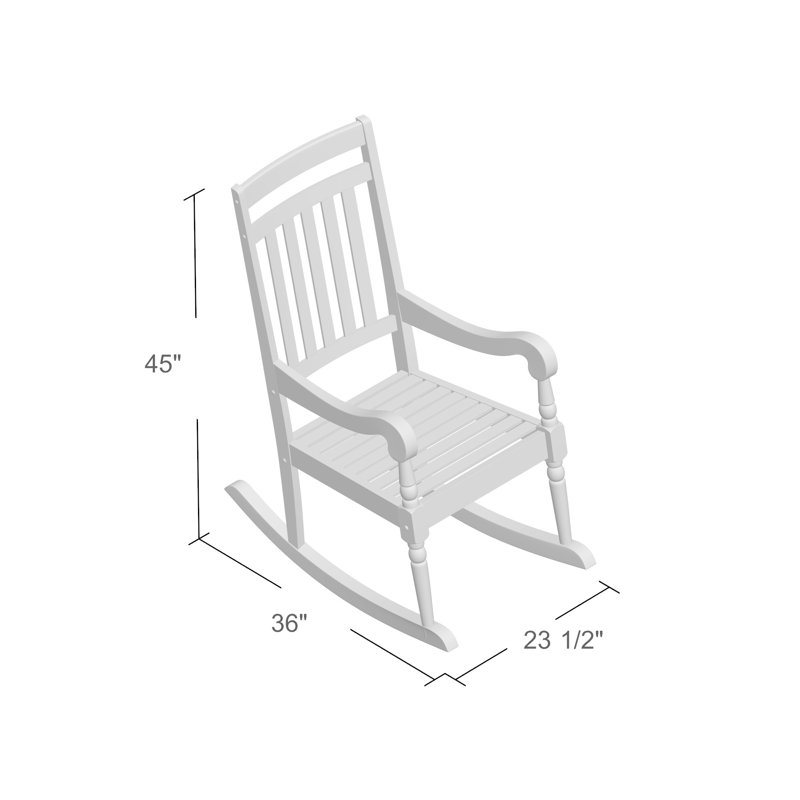 Classic Brown Compact Rocking Chair with Space-Saving Industrial Design