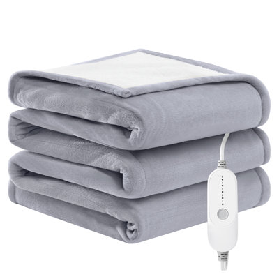 Flannel and lambskin electric heating cover blanket