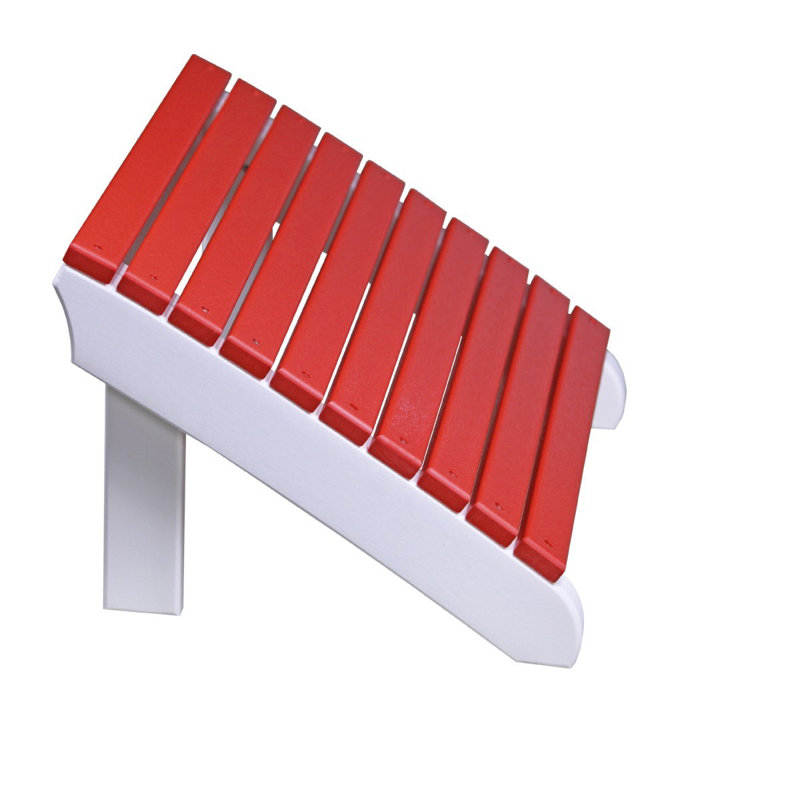 Repose-pieds adirondack en plastique deluxe Bowmans, Rouge / Blanc