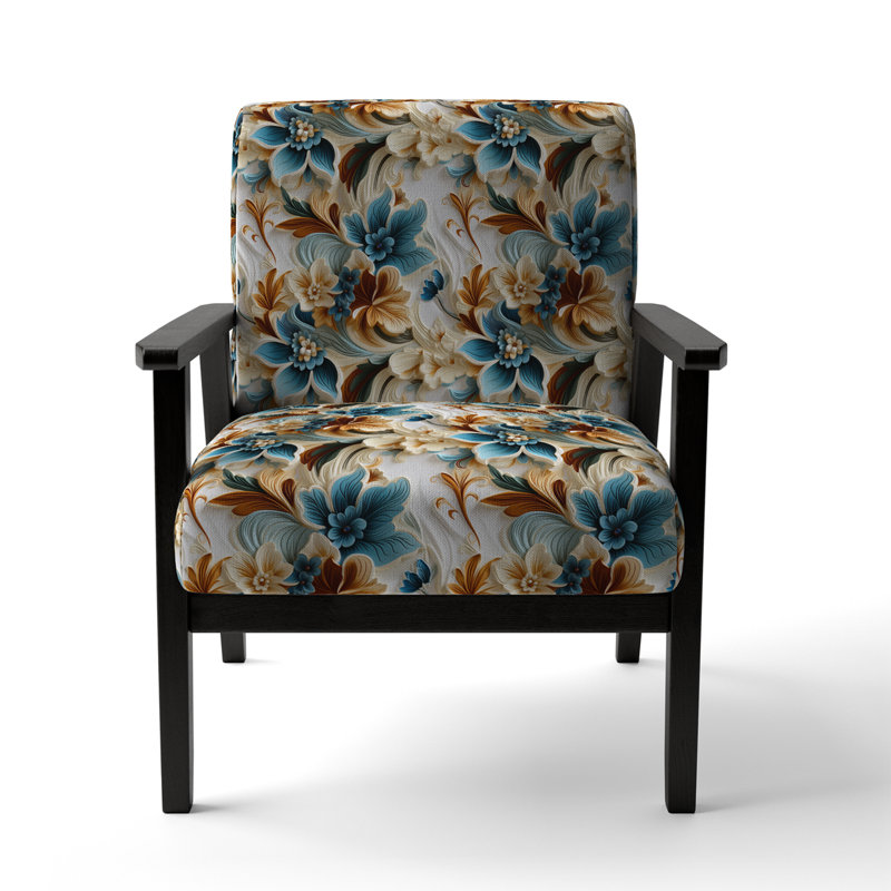 Chaise avec accoudoirs rembourrée Rustic Paisley