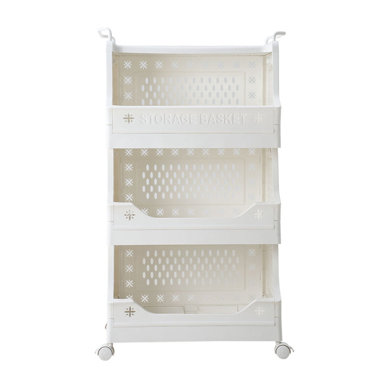 74.5cm H x 40cm W Utility Cart with Wheels, White