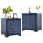 Farmhouse 25.59'' Tall Embossed Side Table Cabinet-1101996320