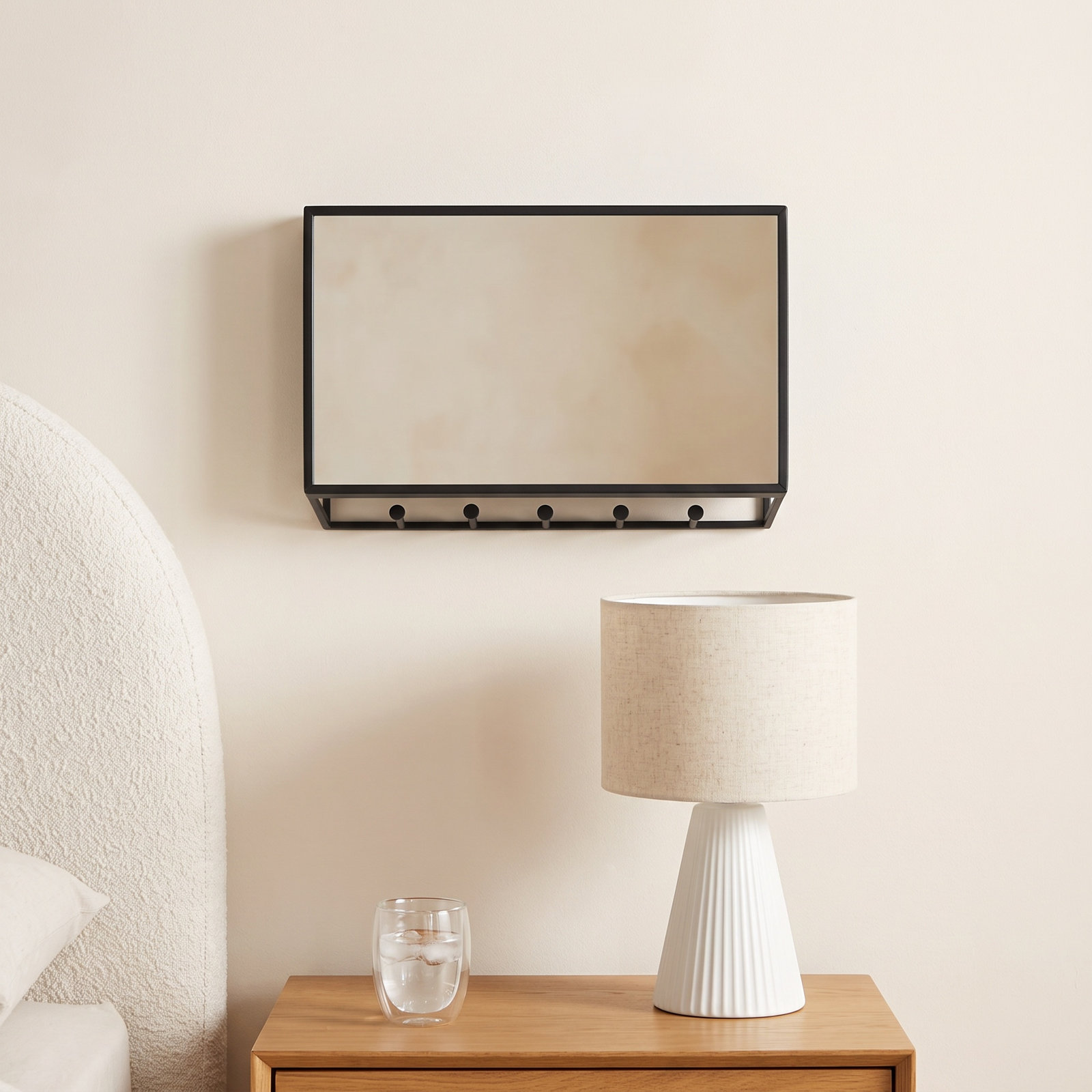 Cubiko Metal Flat Wall Mirror