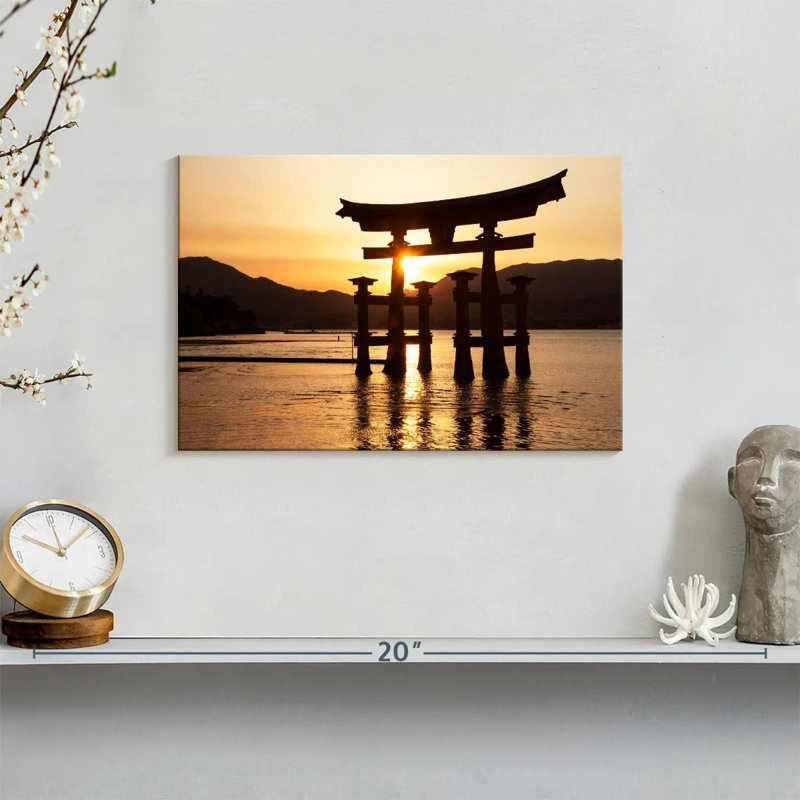 Ravi Miyajima Torii Sunset, 8" H x 12" W