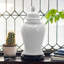 24" Antique White Scaled Temple Jar